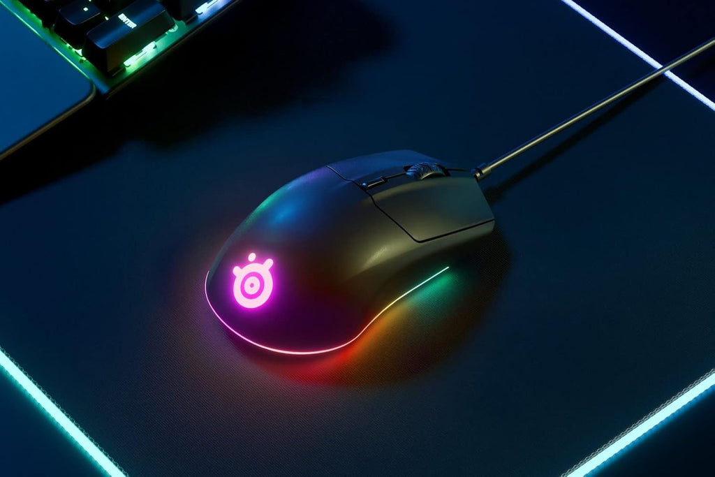 SteelSeries Rival 3 Gaming Mouse – TrueMove Core Sensor, 8,500 CPI, RGB Lighting