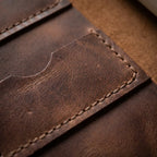 MyEcem Handmade Genuine Leather A5 Notebook Cover & Organizer – Phone & Pen Holder, Refillable Planner with 120-Page Handcrafted Notebook, Rustic Vintage Journal Protector, Gift Box Included