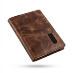 MyEcem Handmade Genuine Leather A5 Notebook Cover & Organizer – Phone & Pen Holder, Refillable Planner with 120-Page Handcrafted Notebook, Rustic Vintage Journal Protector, Gift Box Included