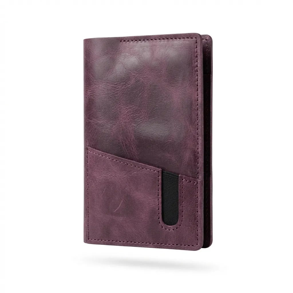 MyEcem Handmade Genuine Leather A5 Notebook Cover & Organizer – Phone & Pen Holder, Refillable Planner with 120-Page Handcrafted Notebook, Rustic Vintage Journal Protector, Gift Box Included